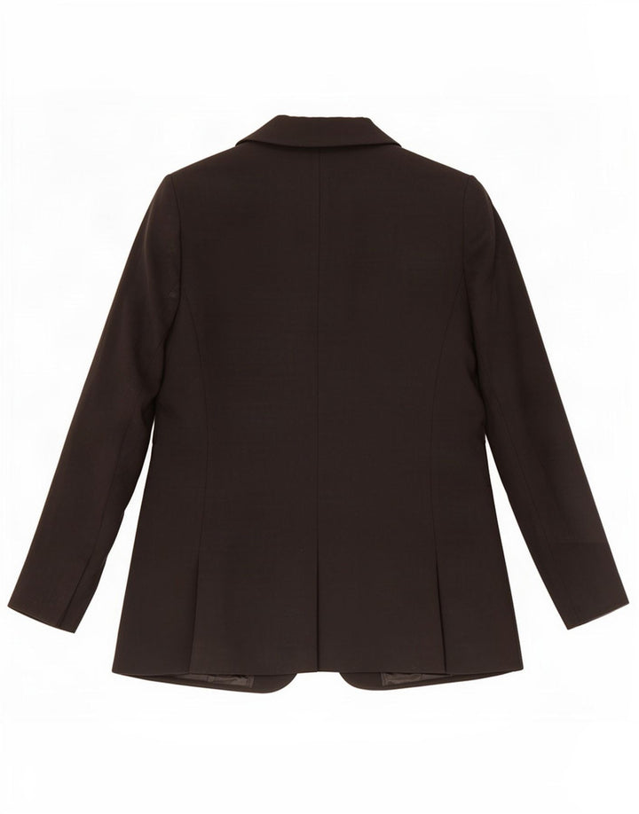 Marks & Spencer Dame 1 Knap Blazer Jakke UK 12 Medium Sort Polyester