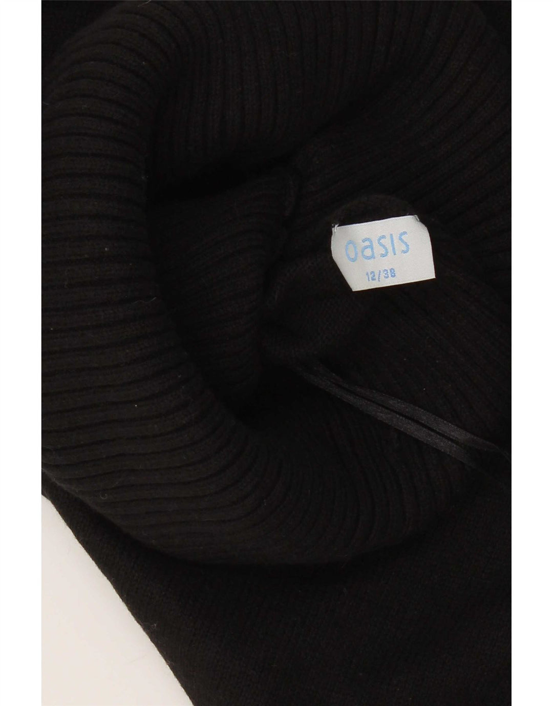 Oasis kvinders kortærmet rullehals sweater UK 12 medium sort