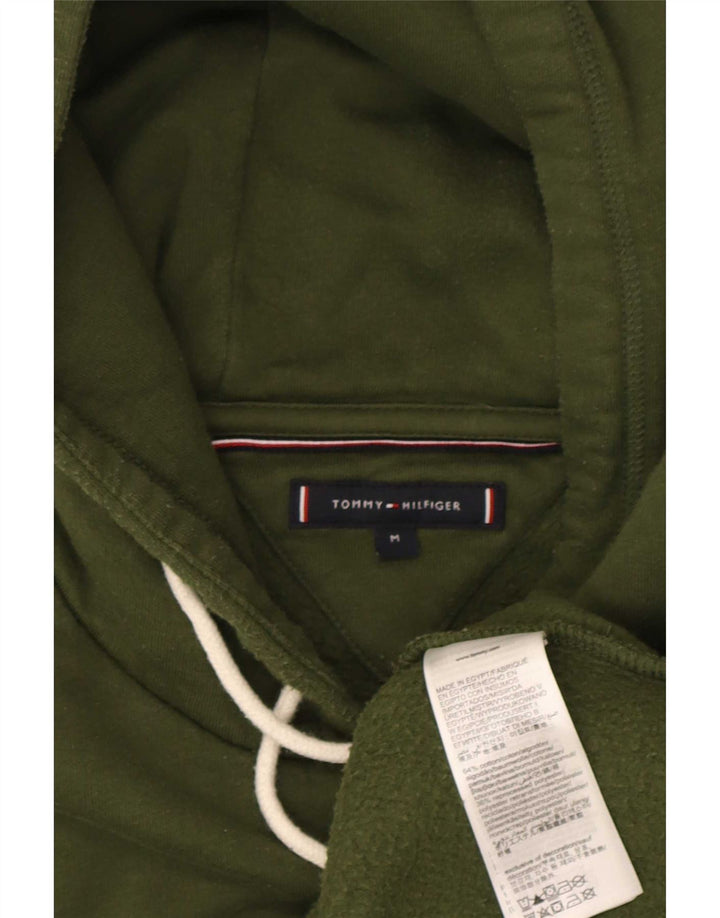 Tommy Hilfiger Herre grafisk hættetrøje Jumper Medium Grøn Bomuld