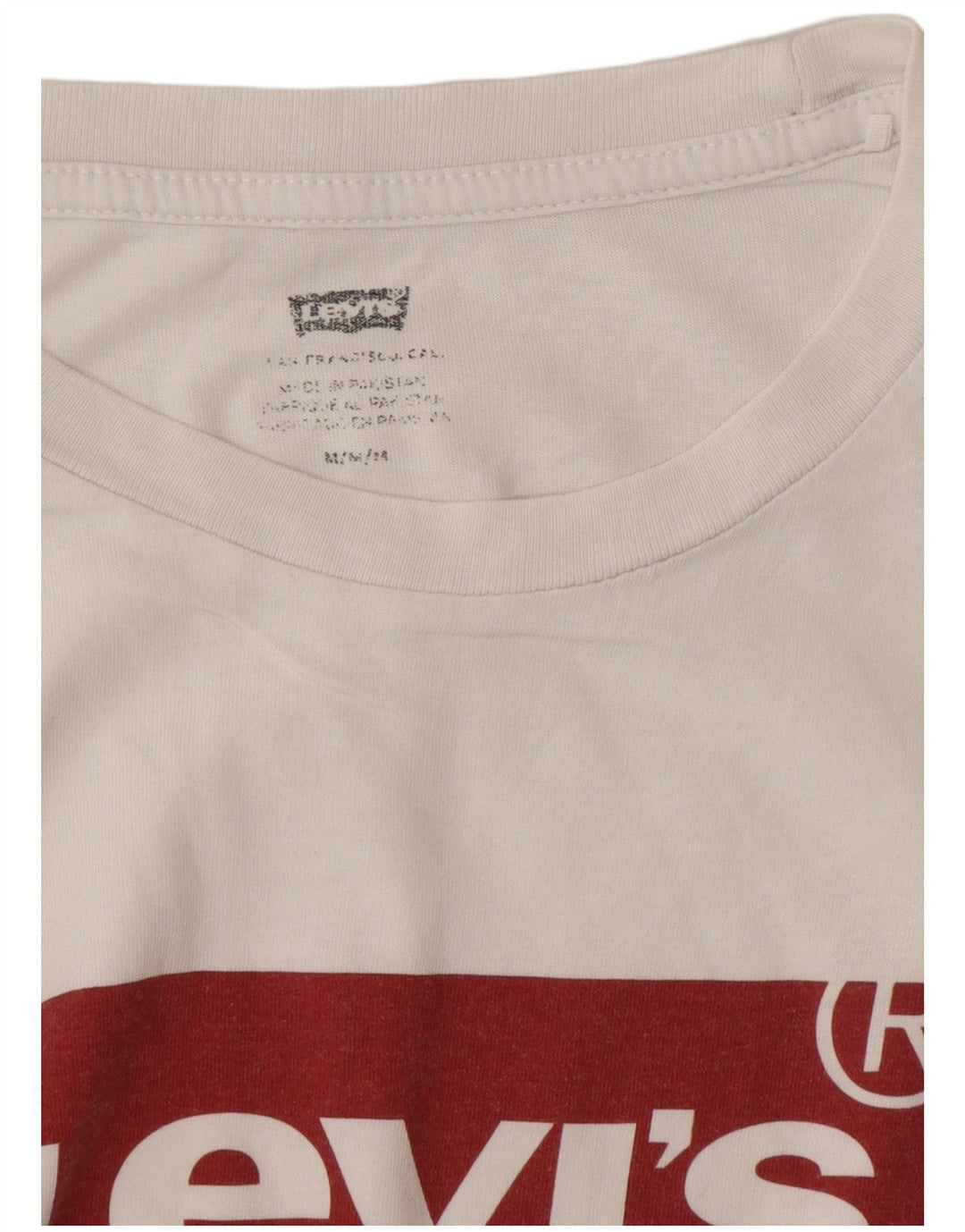 LEVI'S Herre grafisk T-shirt Top Medium White