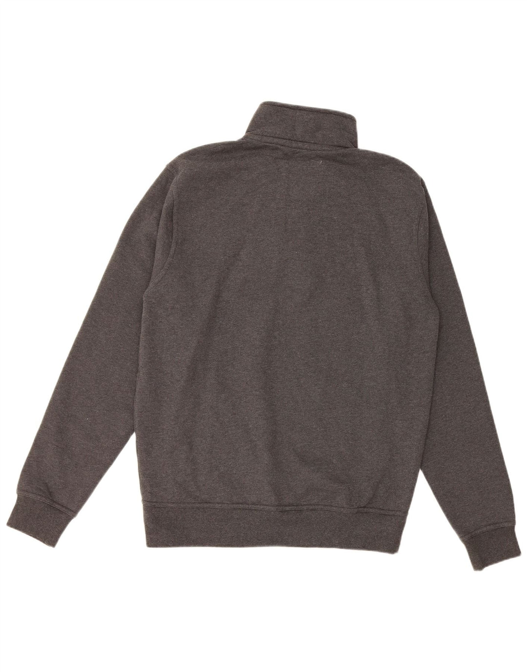 CREW TØJ Herre Zip Neck Sweatshirt Jumper Stor Grå Bomuld