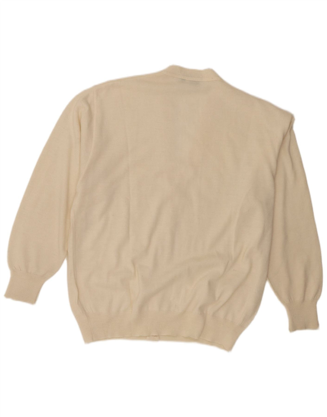 Vintage herre cardigan sweater IT 50 Medium hvid uld