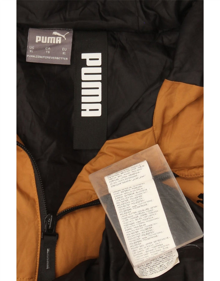 Puma Herre hættepolstret jakke UK 42 XL Beige Polyester