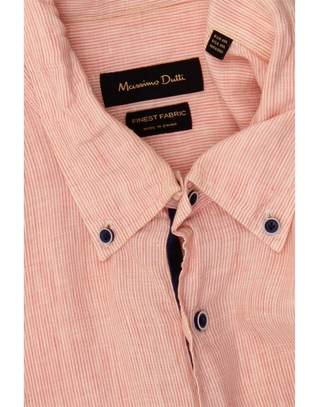 Massimo Dutti Herreskjorte 2XL Pink nålestribe