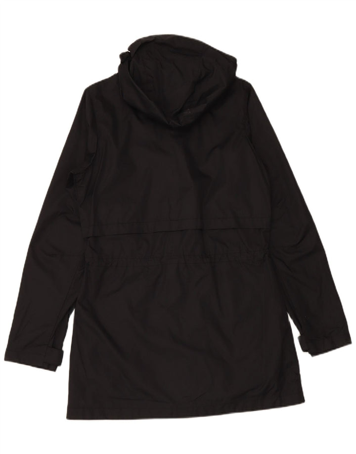 COLUMBIA Womens Hooded Raincoat UK 10 Small Black Nylon