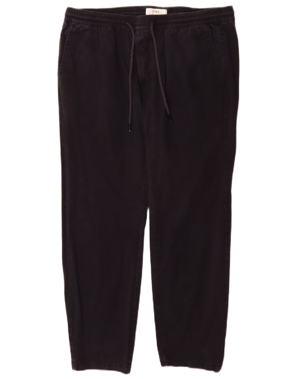 Marks & Spencer Joggers til mænd Chinobukser Large W36 L29 Marineblå Bomuld