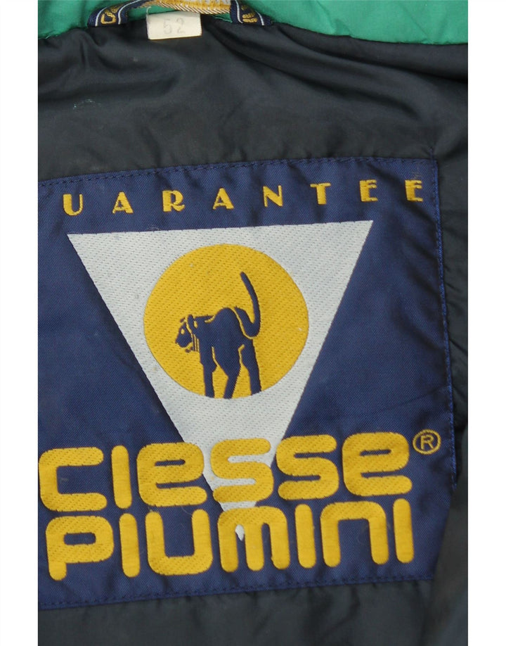 Ciesse Piumini Herre Hætte Vatteret Jakke IT 52 Stor Grøn Polyester Moderne