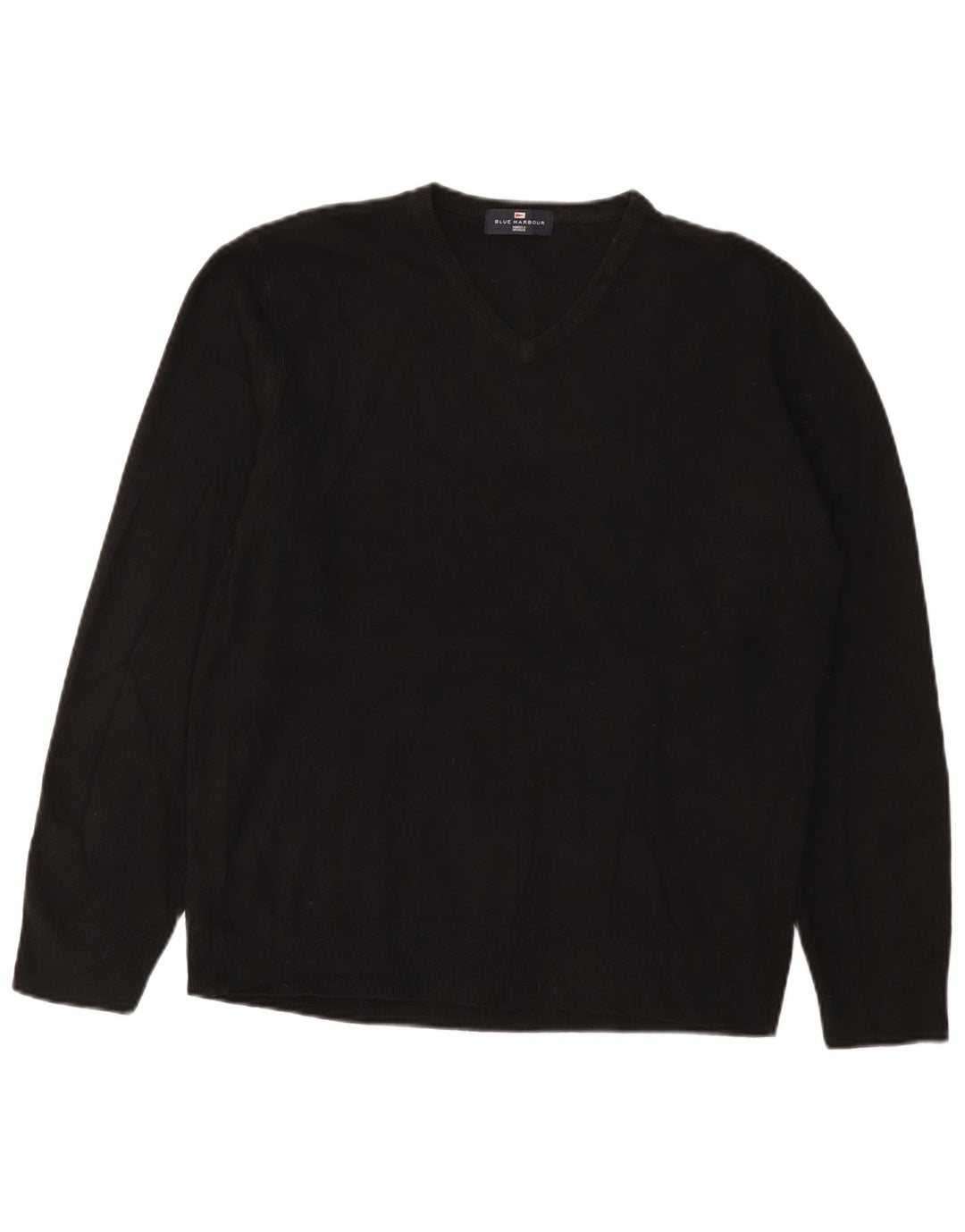 Marks & Spencer Dame Blue Harbor V-hals sweater UK 16 Large Black