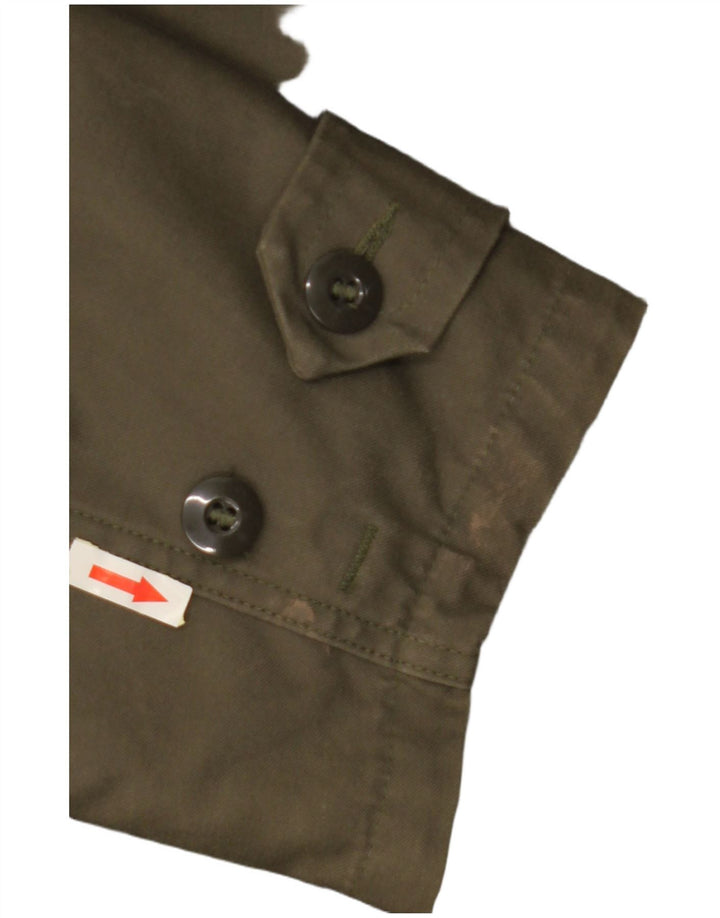 VINTAGE Military Parkajakke med hætte til mænd UK 40 Large Green