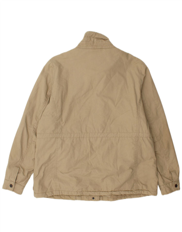 FAT FACE Womens Oversized Military Jacket UK 18 XL Beige Cotton