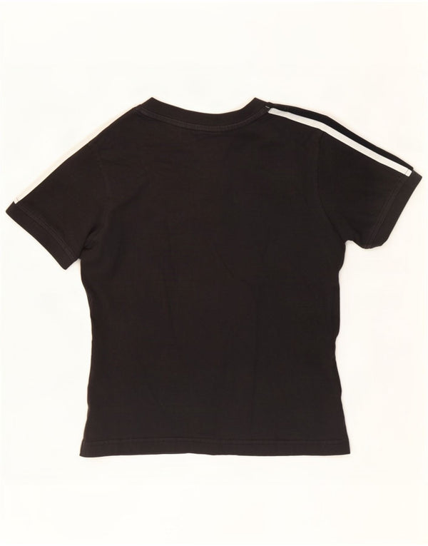 Adidas Dame T-Shirt Top UK 10 Small Black Bomuld