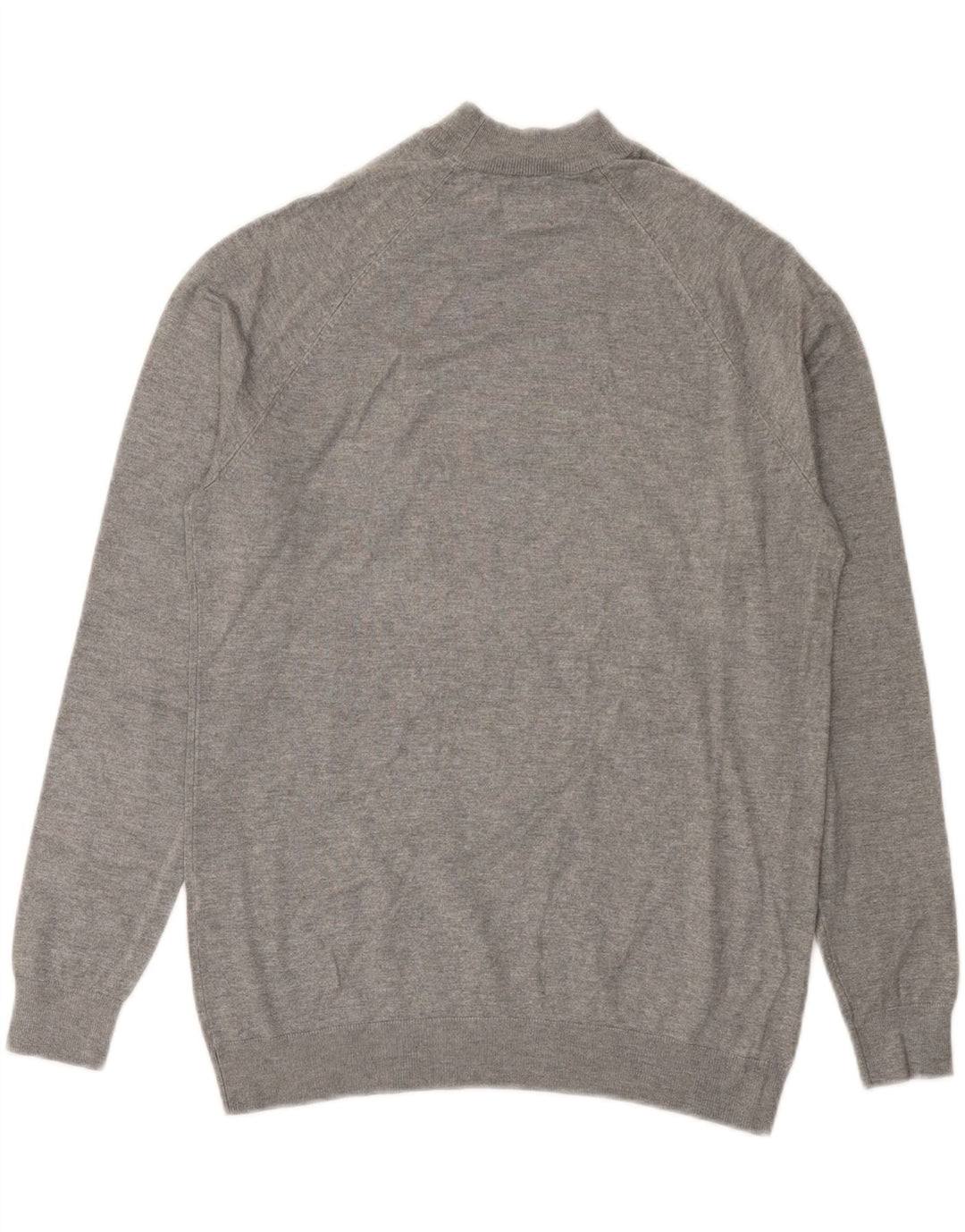 Zara Herre Turtle Neck Jumper Sweater Small Grey Viscose