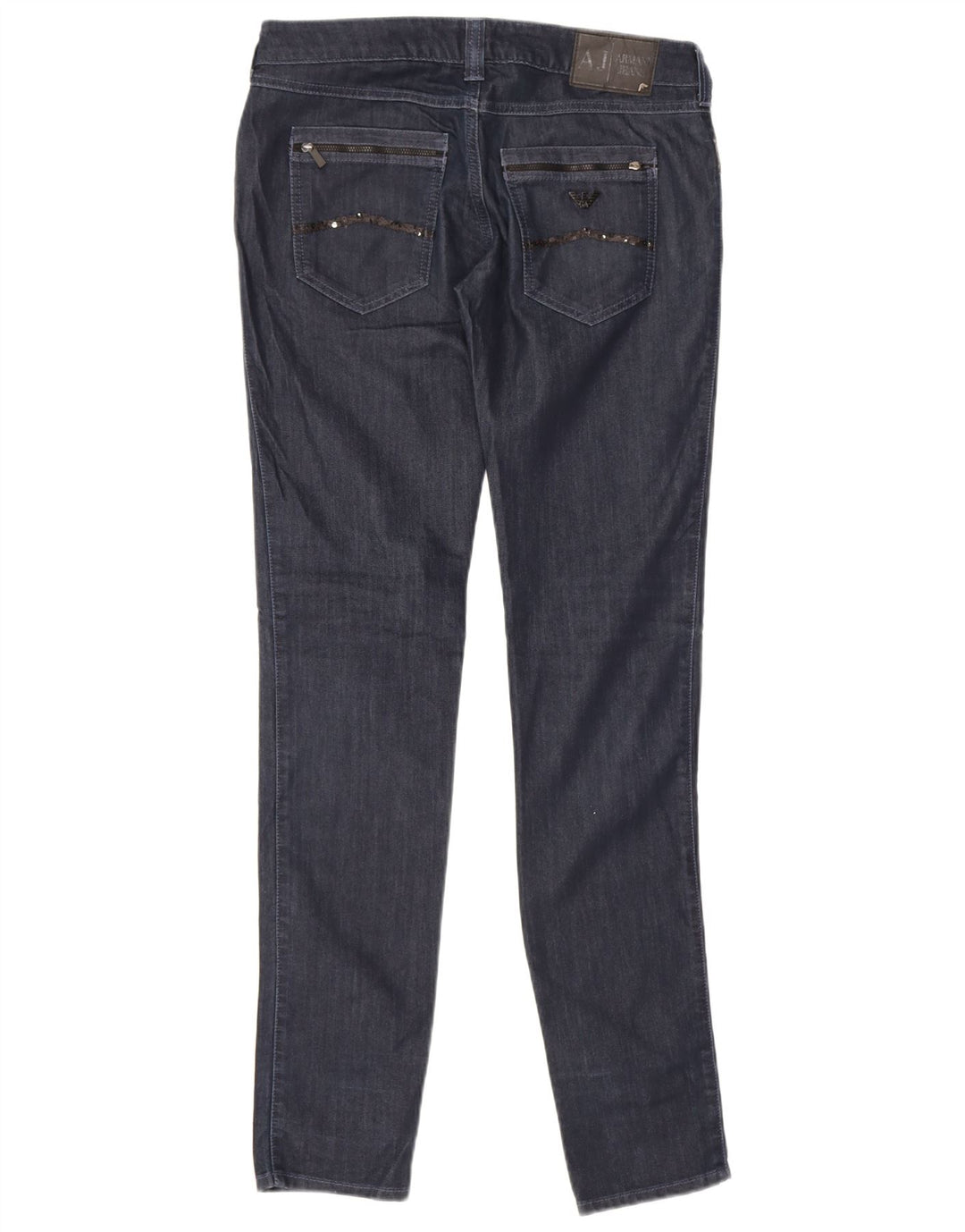Armani Dame Slim Jeans W30 L33 Marineblå Bomuld