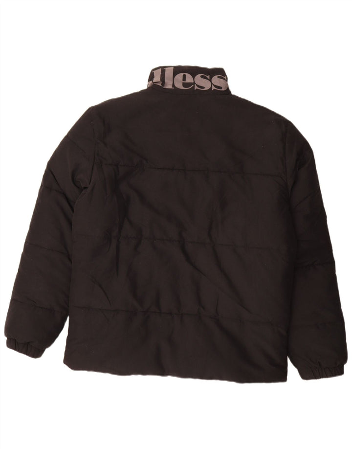 Ellesse Herre grafisk polstret jakke UK 40 Stor sort polyester