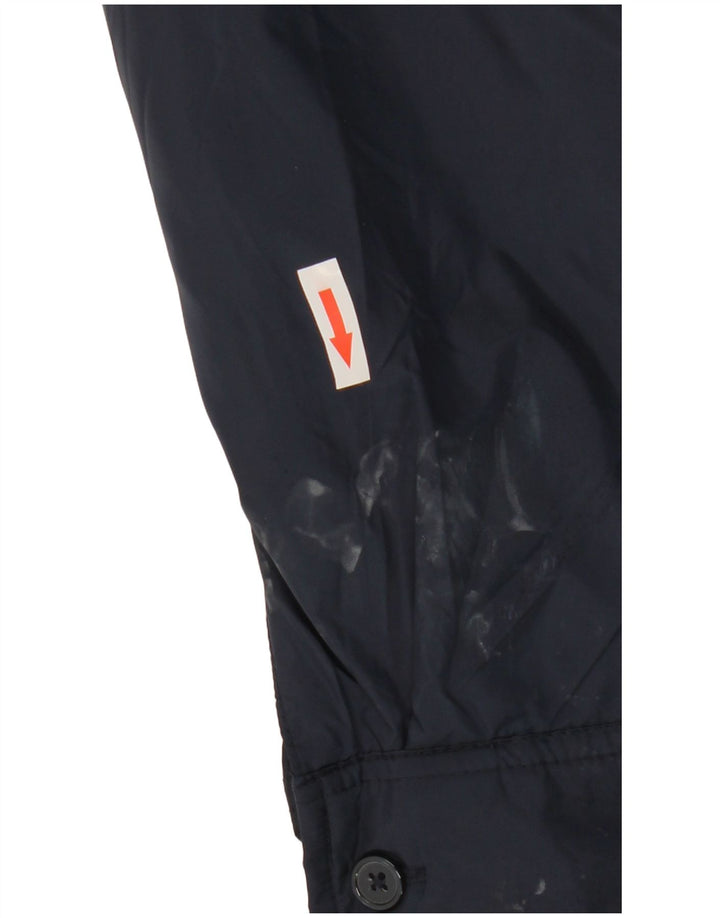 Zara Herre Windbreaker Jacket UK 42 XL Navy Blue Polyester