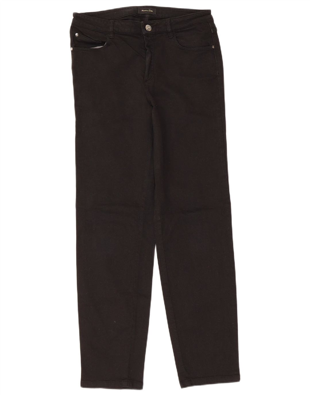 Massimo Dutti Dame Slim Jeans EU 38 Small W28 L28 Sort