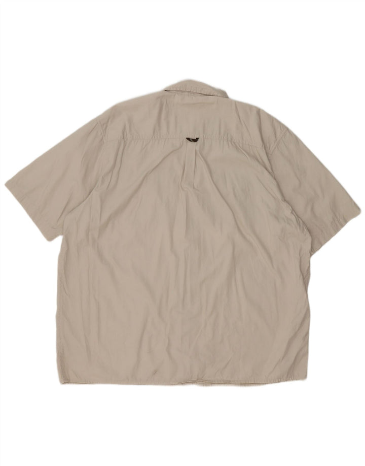 Wrangler kortærmet herreskjorte 2XL beige bomuld