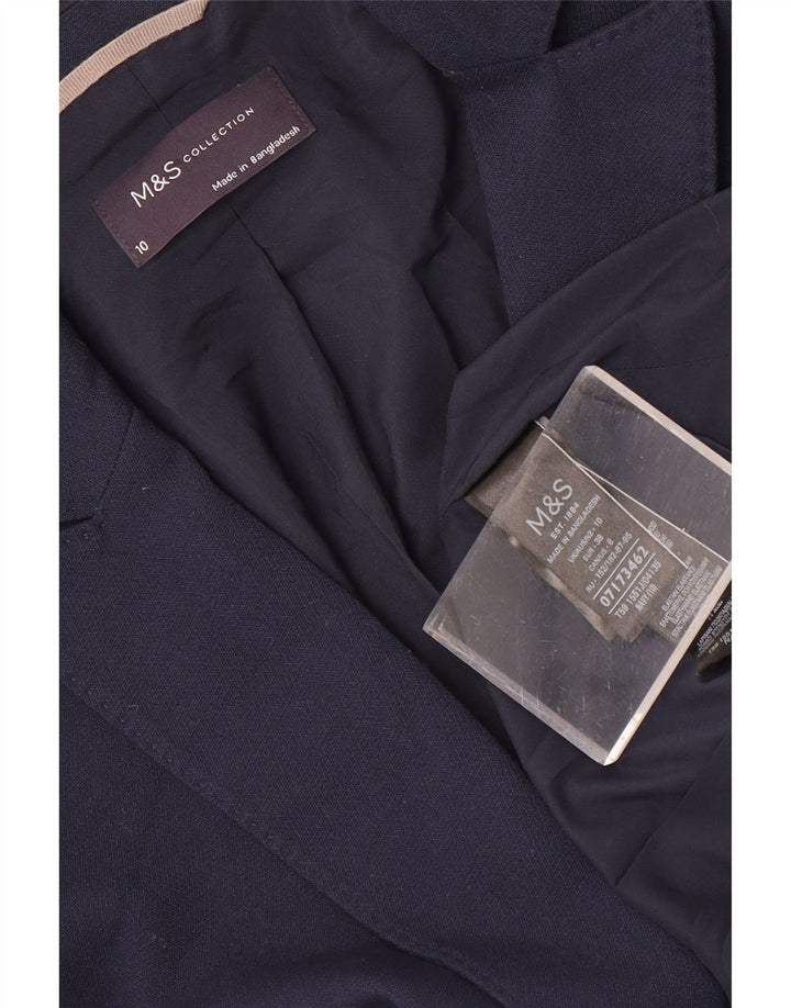 Marks & Spencer Dame 1 Knap Blazer Jacket UK 10 Small Navy Blue