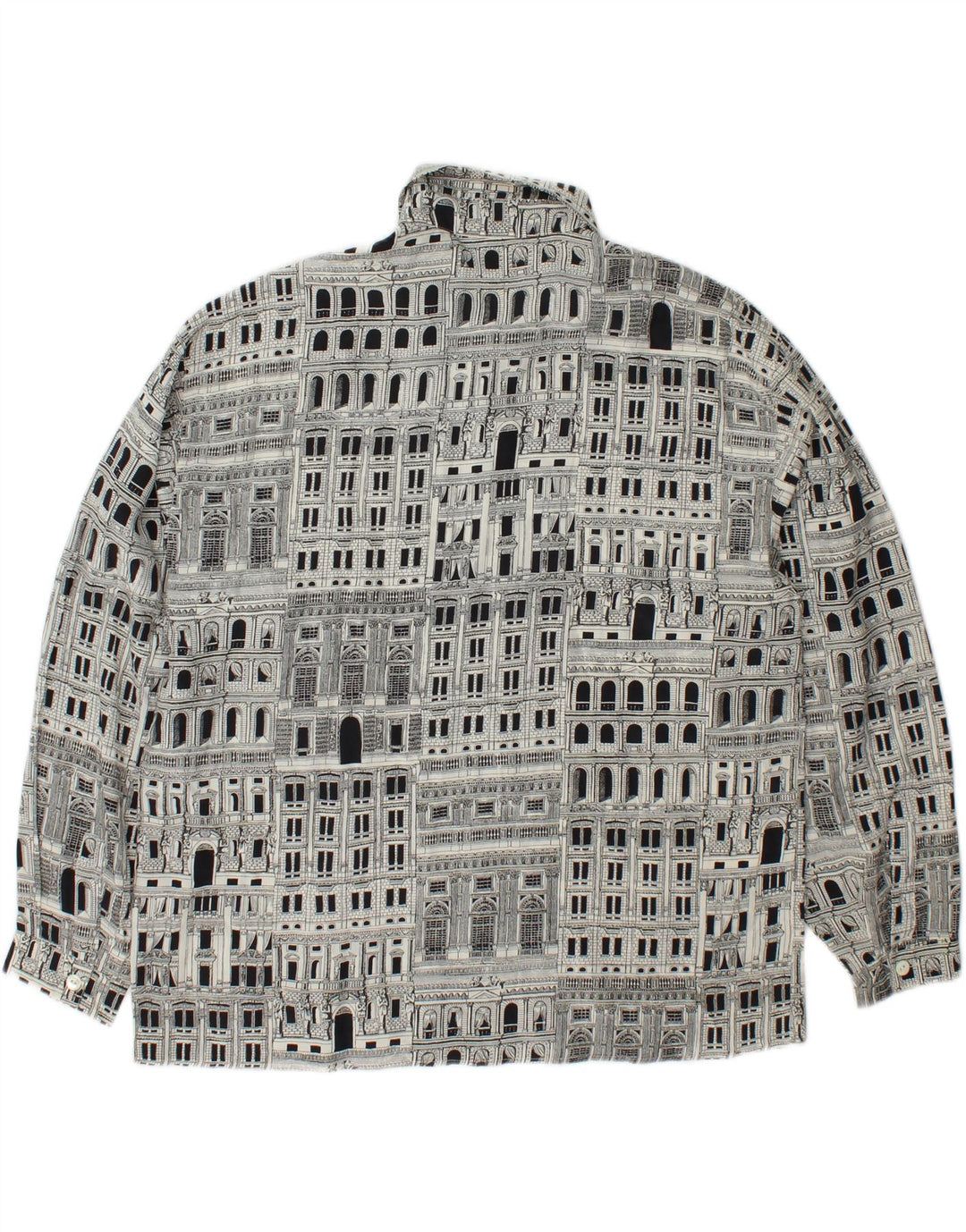 I BLUES Grafisk skjorte til kvinder Bluse IT 46 Stor sort silke