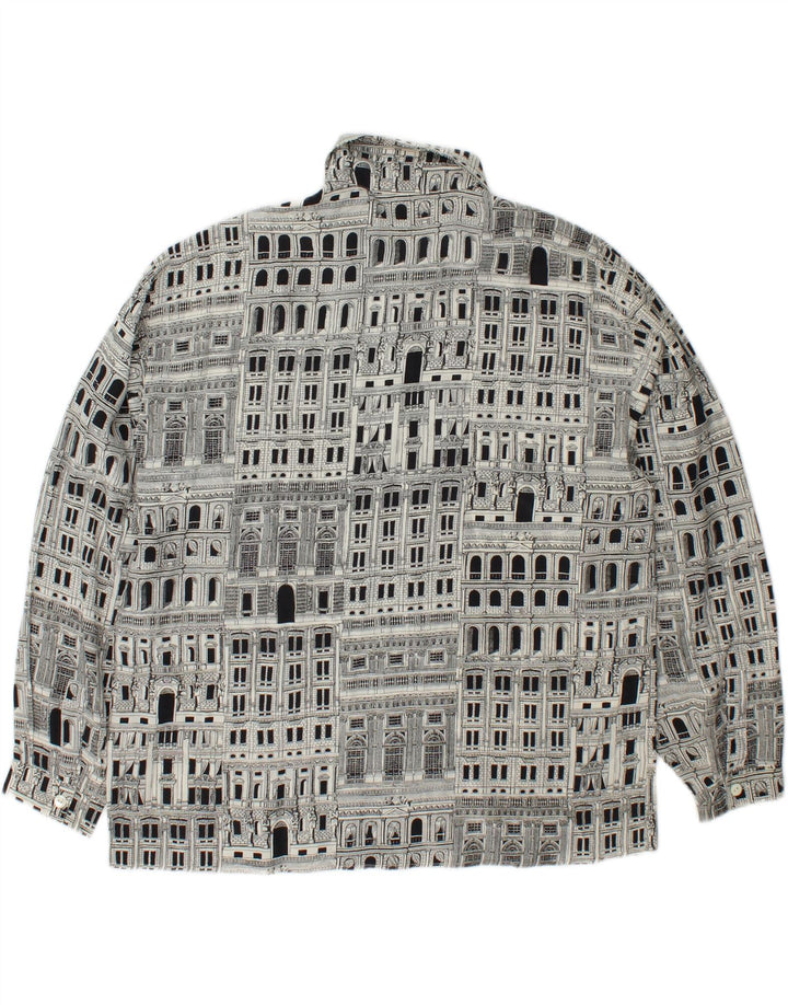 I BLUES Grafisk skjorte til kvinder Bluse IT 46 Stor sort silke