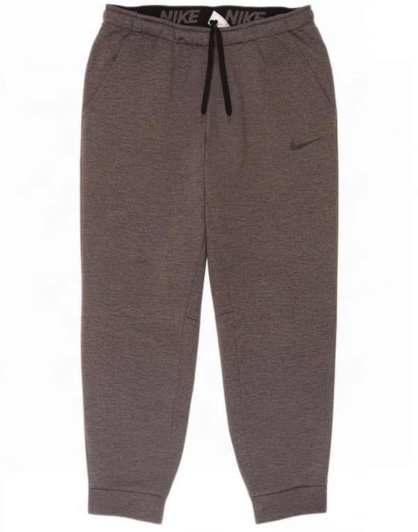 Nike Herre Therma-Fit træningsdragt Bukser Joggers Large Grå Bomuld