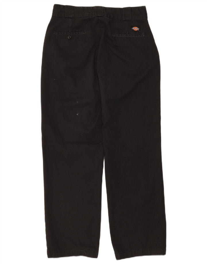 DICKIES Mens Straight Chino Trousers W28 L27 Black Polyester