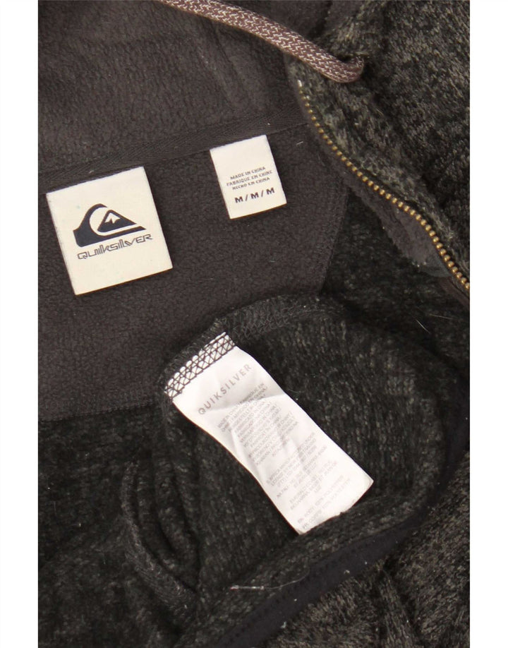 Quiksilver hættetrøje med lynlås til mænd mellemgrå Flecked Polyester