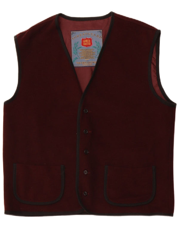 Globe Trotter Herre Gilet UK 40 Large Burgundy Acryl