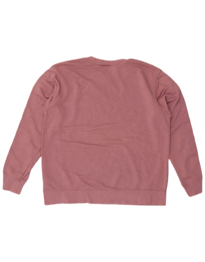 Nike Dame Grafisk Sweatshirt Jumper UK 14 Medium Pink Colourblock Bomuld