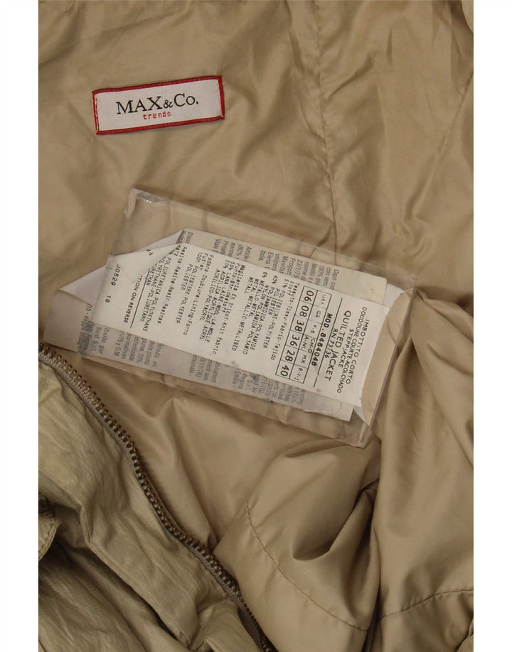 Max & Co. Polstret jakke til kvinder UK 8 Lille beige polyester