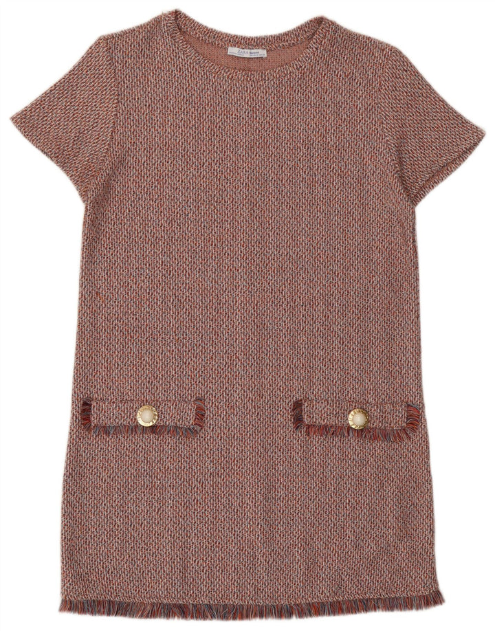 Zara Dame Trafaluc Shift Dress UK 14 Medium Rød Flecked