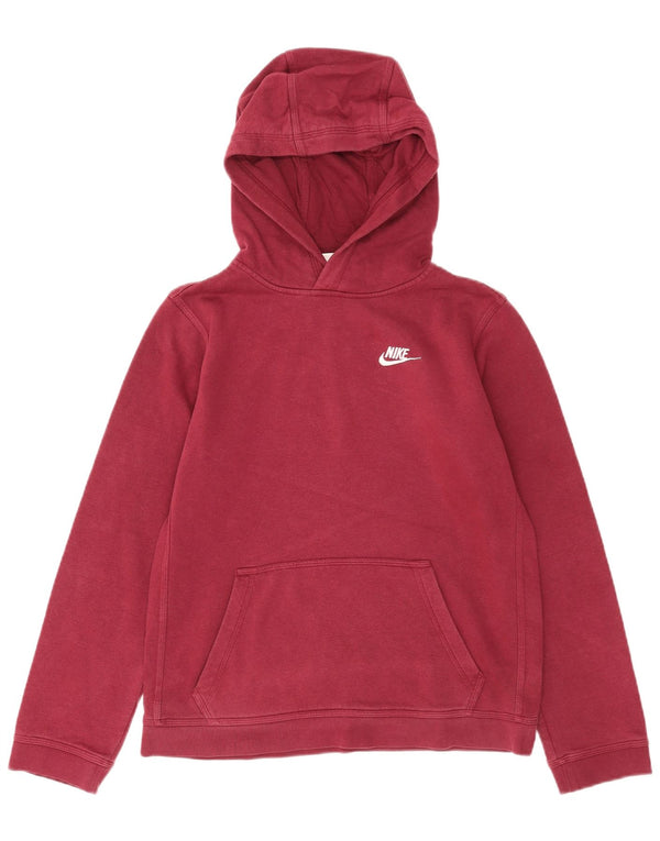 Nike Boys Hoodie Jumper 13-14 år XL Bourgogne bomuld