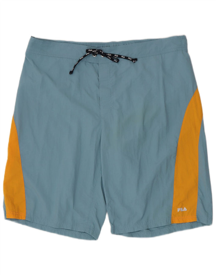 Fila Badeshorts til mænd 2XL Blå Colourblock Polyamid