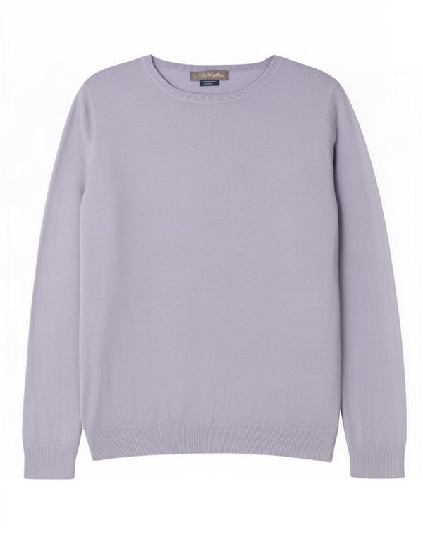 Marks & Spencer Dame Oversized Button Neck sweater UK 8 Small Blue
