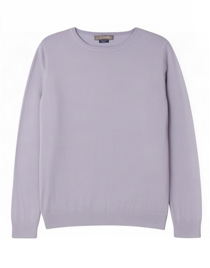 Marks & Spencer Dame Oversized Button Neck sweater UK 8 Small Blue