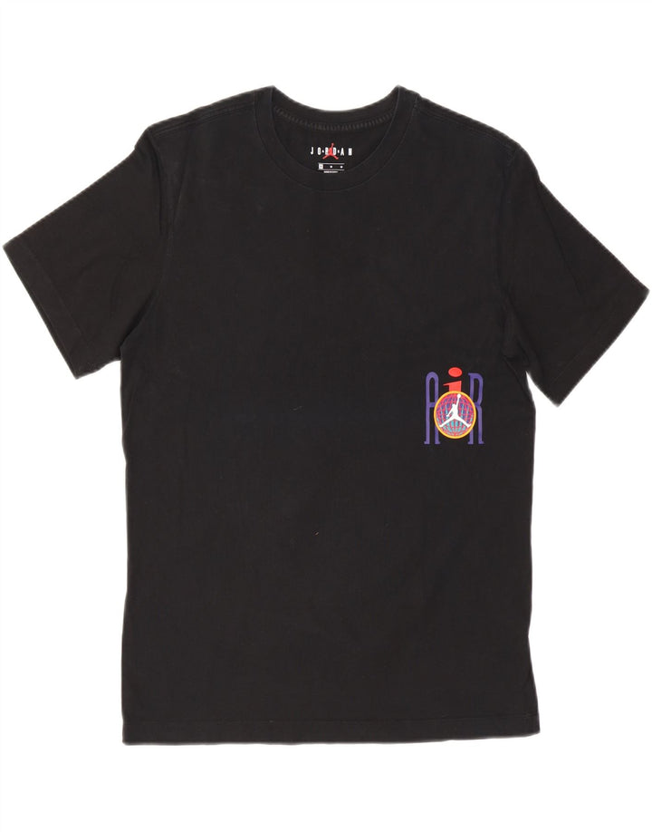 JORDAN Grafisk T-shirt til mænd, medium sort bomuld