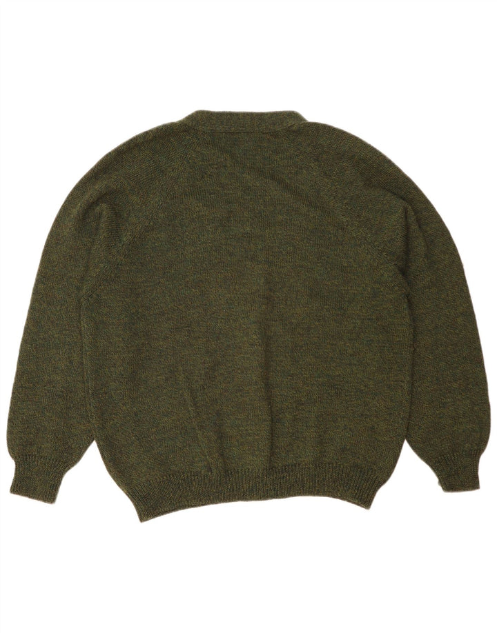 Gran Sasso Herre Cardigan Sweater XL Khaki Wool