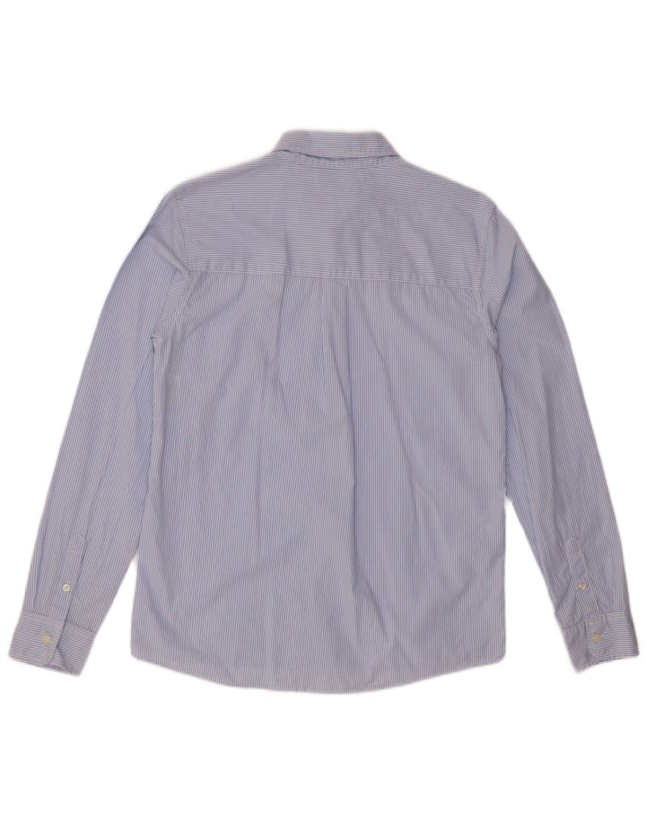 BENETTON drengeskjorte 13-14 år 3XL blå nålestribet bomuld