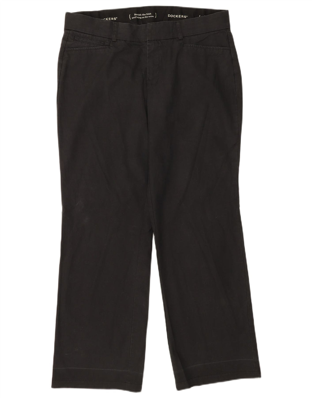 DOCKERS Womens Straight Casual Trousers W36 L30 Black