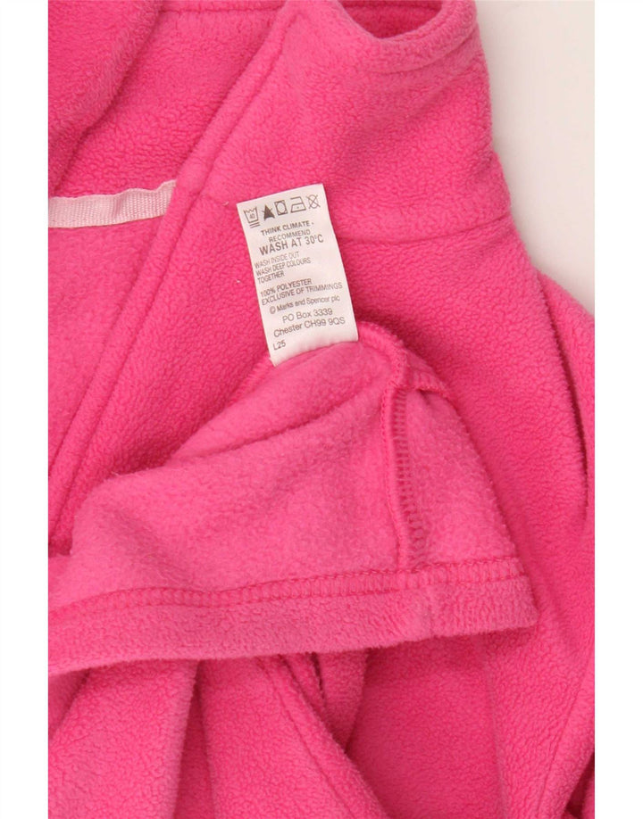 Marks & Spencer Fleecejakke til kvinder UK 16 Large Pink Polyester