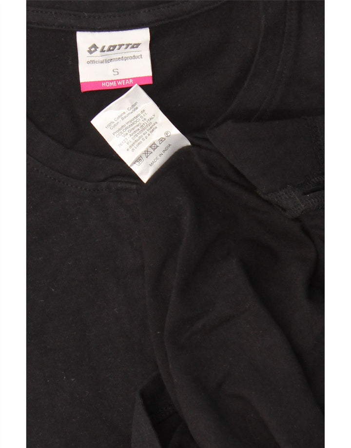 Lotto Dame Top Langærmet UK 10 Small Black Bomuld