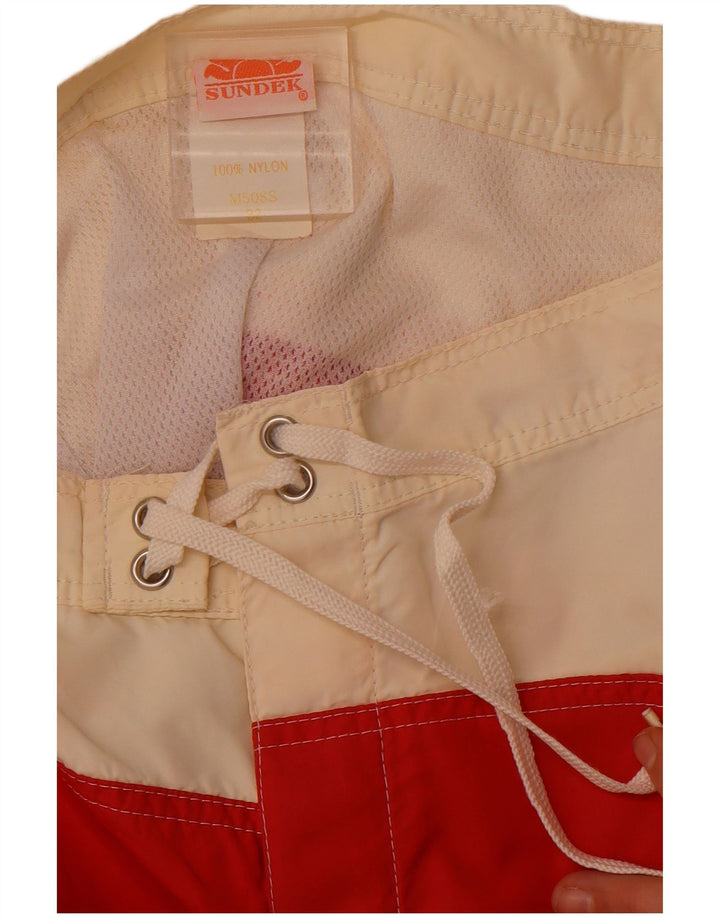 SUNDEK Herre badeshorts Medium Rød Colourblock Nylon