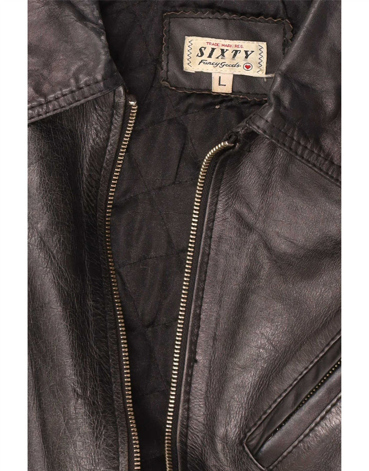 Sixty Womens Læderjakke UK 14 Large Black