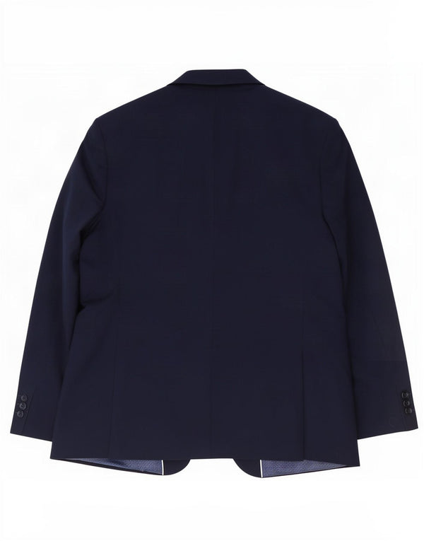 Marks & Spencer Herre lang blazerjakke med 2 knapper UK 48 4XL marineblå uld