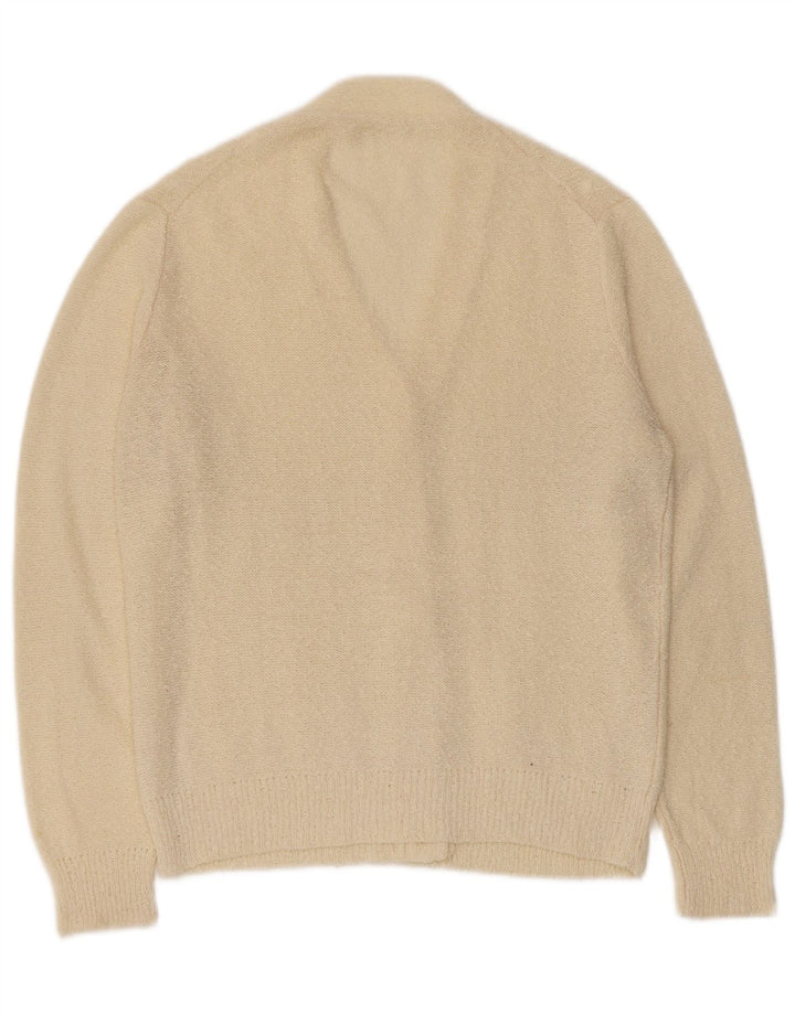 Vintage dame cardigan sweater UK 14 Medium Beige