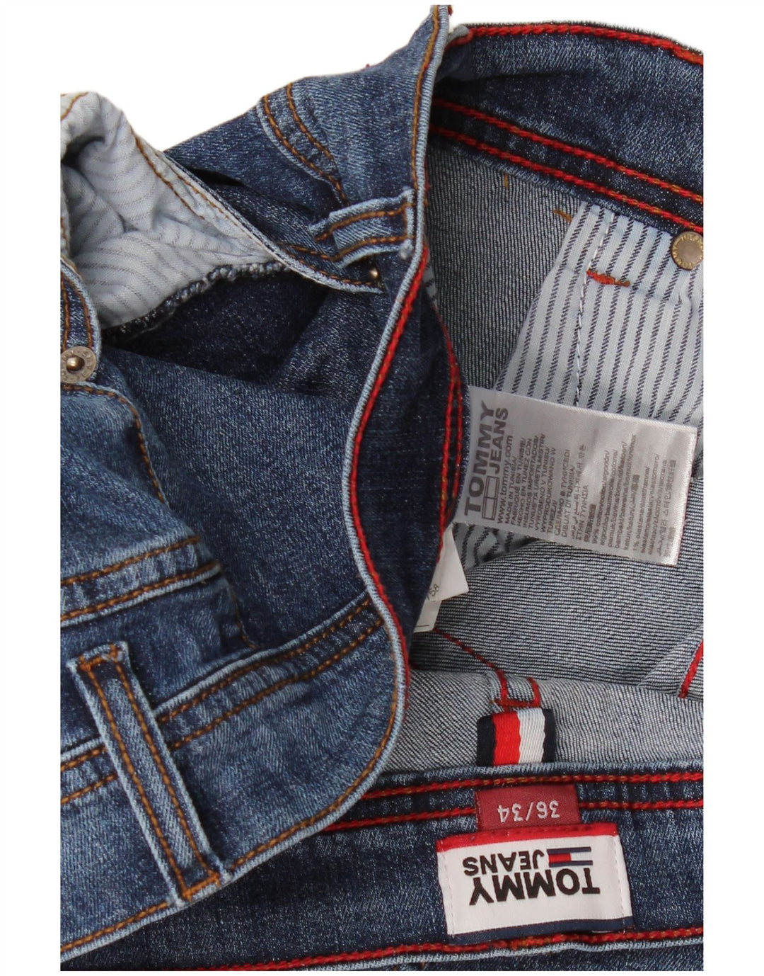 Tommy Hilfiger lige jeans til kvinder W36 L28 blå bomuld