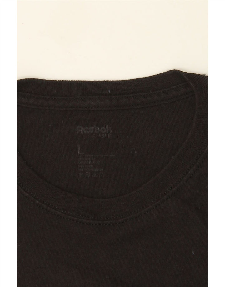 Reebok Herre Grafisk T-Shirt Top Stor Sort