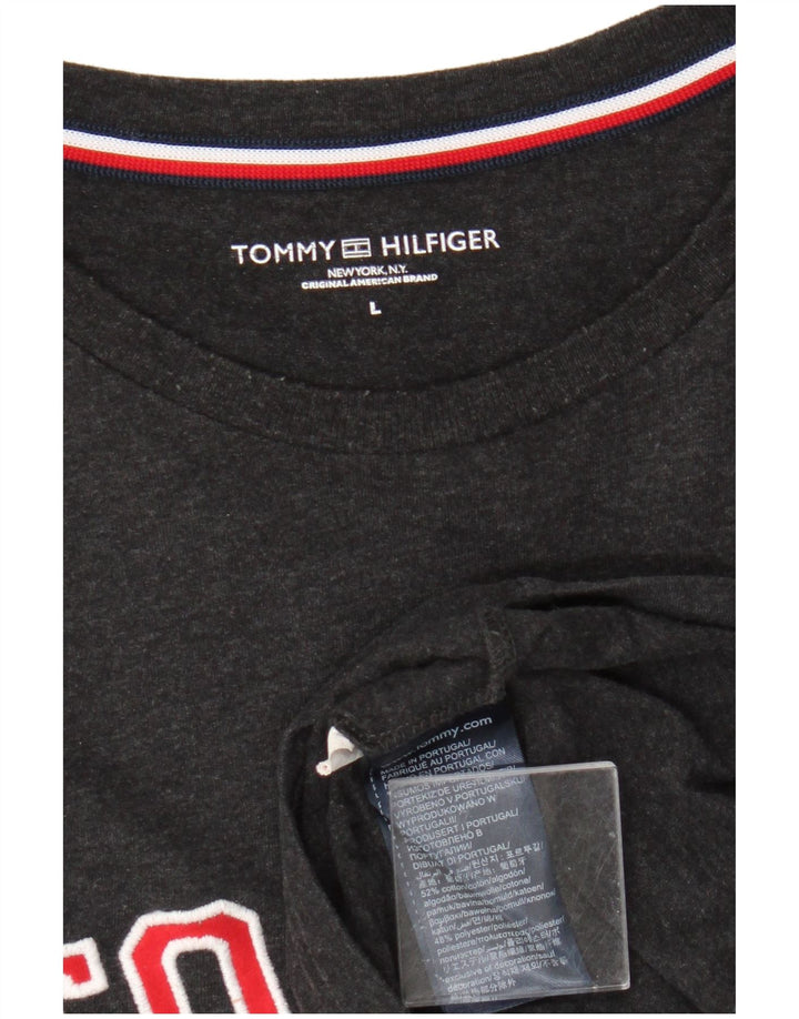 Tommy Hilfiger Herre Grafisk Top Langærmet Stor Sort Bomuld