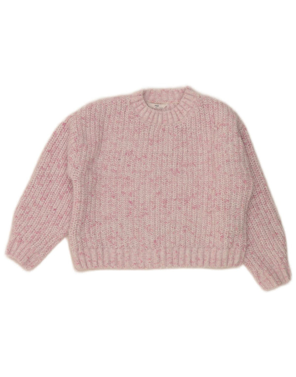 Marks & Spencer Girls sweater med rund hals 11-12 år Pink Flecked