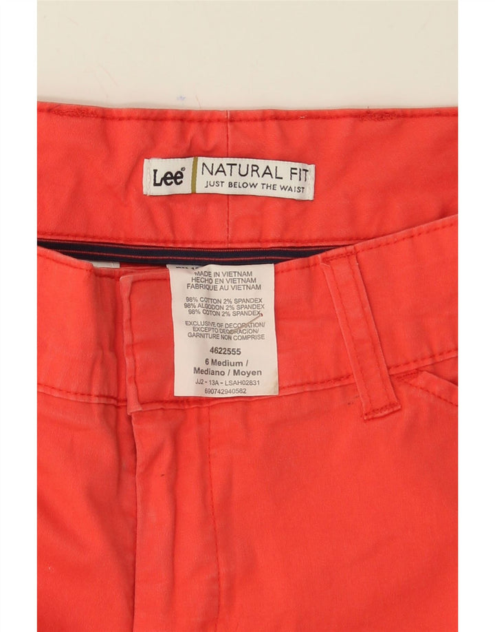 LEE Womens Natural Fit Casual Shorts US 6 Medium W30 Red Cotton Vintage Lee and Second-Hand Lee from Messina Hembry 